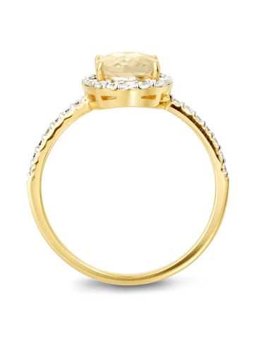OR Carats Gold-Ring mit Diamanten und Edelstein