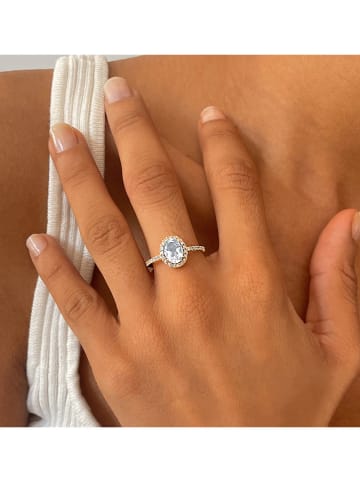 OR Carats Gold-Ring mit Diamanten und Edelstein