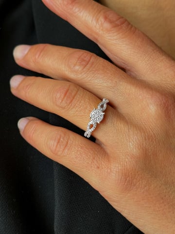 OR Carats Weißgold-Ring mit Diamanten