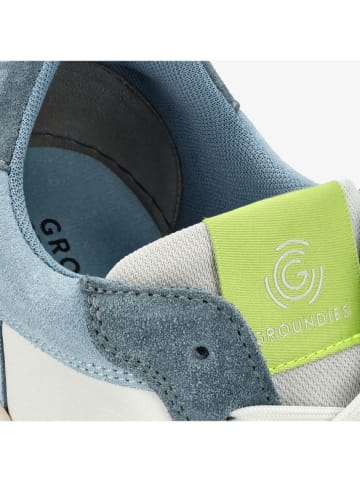 Groundies Leder-Sneakers "Hamptons 2.0" in Blau/ Weiß