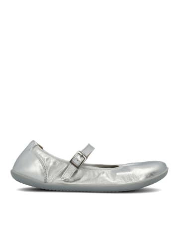 Groundies Skórzane buty "Amber 2.0" w kolorze srebrnym do chodzenia na boso