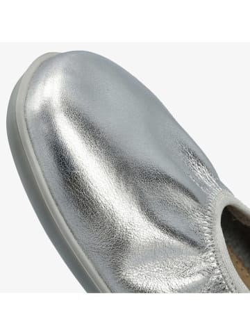 Groundies Skórzane buty "Amber 2.0" w kolorze srebrnym do chodzenia na boso