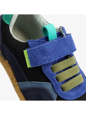 Groundies Leder-Barfußschuhe "Lou" in Blau/ Schwarz