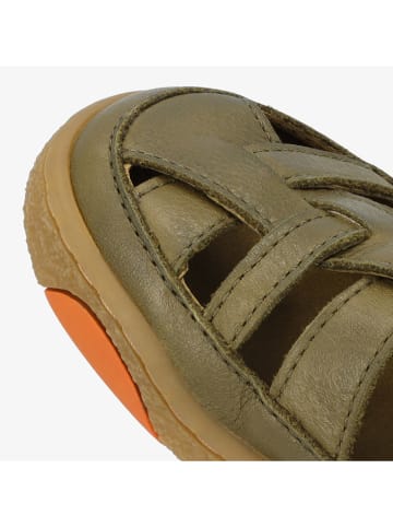 Groundies Leder-Barfußschuhe "Noto" in Khaki