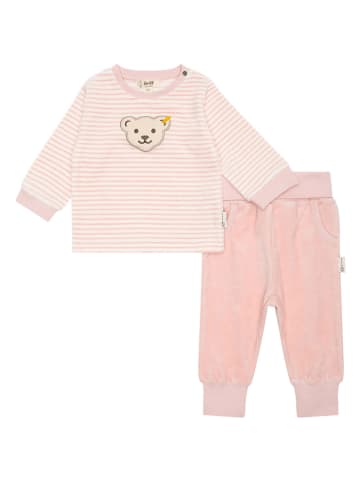 Steiff 2tlg. Outfit in Rosa/ Creme