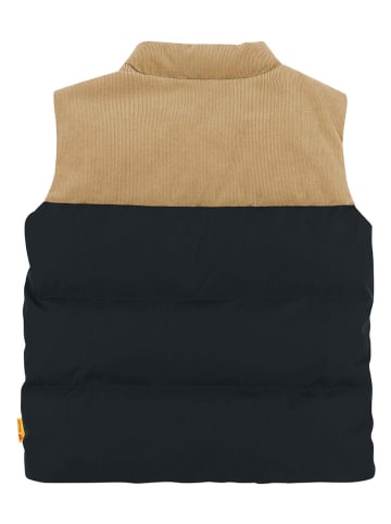 Steiff Doorgestikte bodywarmer zwart/beige