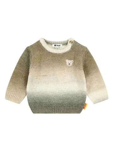 Steiff Pullover in Khaki/ Creme
