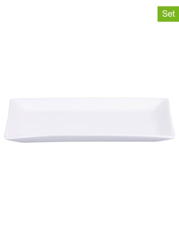TINTEUNICHE Talerze (6 szt.) "Horeca" w kolorze białym do serwowania - 12 x 23,7 cm