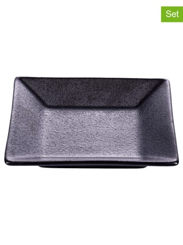 TINTEUNICHE Talerze (6 szt.) "Horeca" w kolorze czarnym do chleba - 13,5 x 13,5 cm