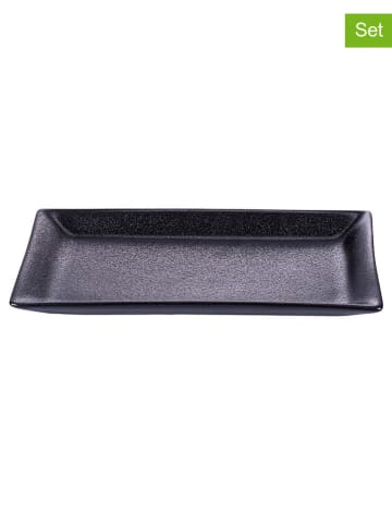 TINTEUNICHE 6er-Set: Servierteller ''Horeca'' in Schwarz - (L)12 x (B)23,5 cm