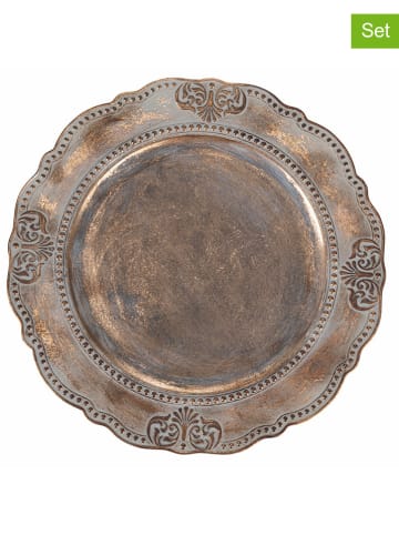 Villa d´Este 6er-Set: Platzteller ''Versailles'' in Gold - Ø 33 cm