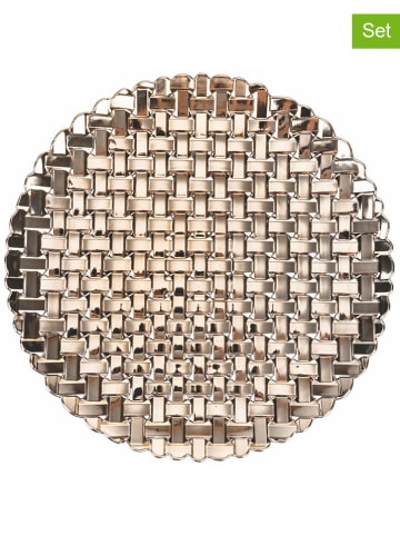 Villa d´Este Podtalerze (6 szt.) "Geometric" w kolorze złotym - Ø 33 cm