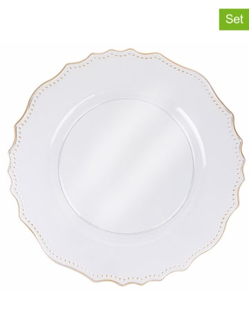 Villa d´Este 6er-Set: Platzteller ''Versailles'' in Gold - Ø 33 cm