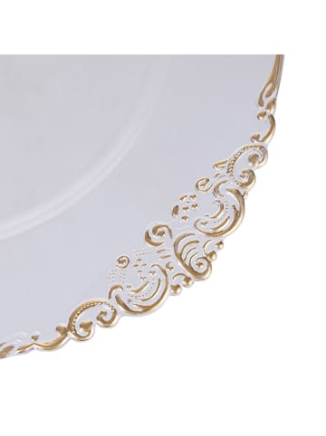 Villa d´Este 6er-Set: Platzteller ''Baroque'' in Gold - Ø 33 cm