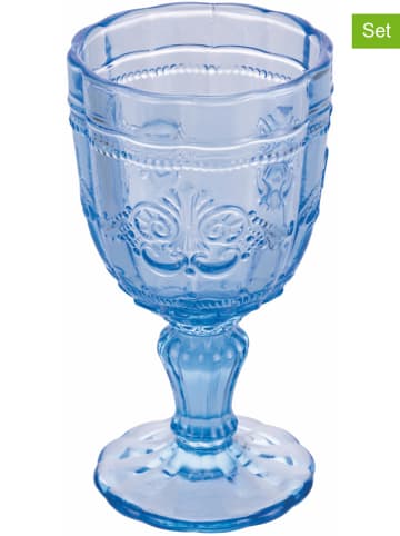 Villa d´Este 4er-Set: Weingläser "Syrah" in Lila/ Blau/ Rosa - 265 ml