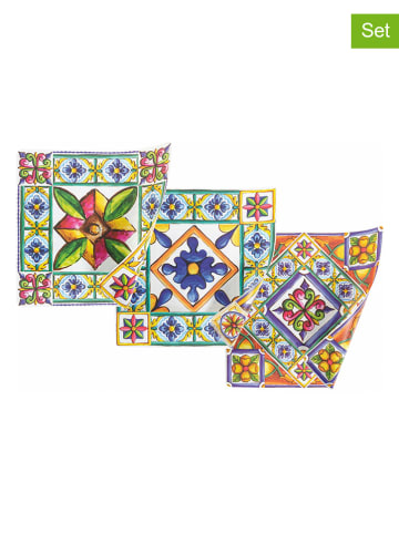 Villa d´Este 6-delige set: placemats "Costiera" meerkleurig - (L)37 x (B)37 cm