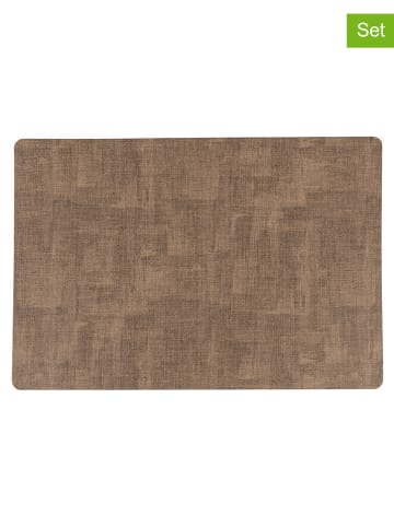 Villa d´Este 6-delige set: placemats bruin - (L)45 x (B)30 cm