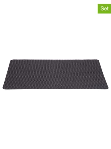 TINTEUNICHE 6-delige set: placemats "Horeca" zwart - (L)35 x (B)48 cm