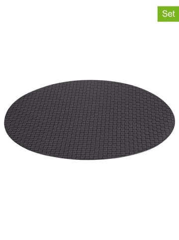TINTEUNICHE 6-delige set: placemats "Horeca" zwart - Ø 39 cm