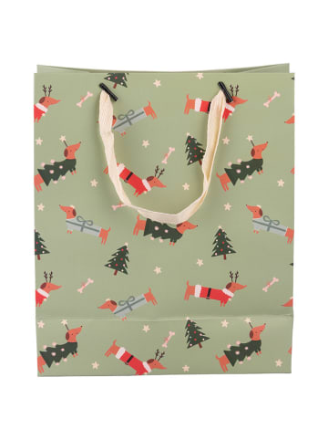 Villa d´Este 12er-Set: Geschenktüten ''Natalotto'' in Grün - (B)22 x (H)26 x (T)10 cm