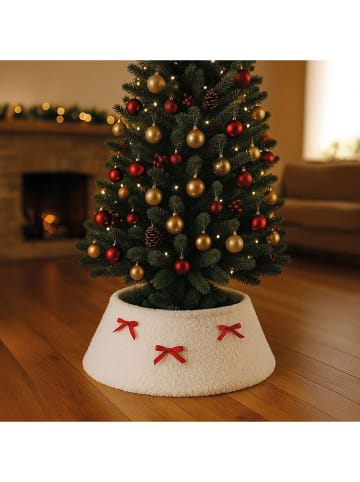 Villa d´Este Osłonka w kolorze biało-czerwonym do choinki - wys. 25 x Ø 60 cm