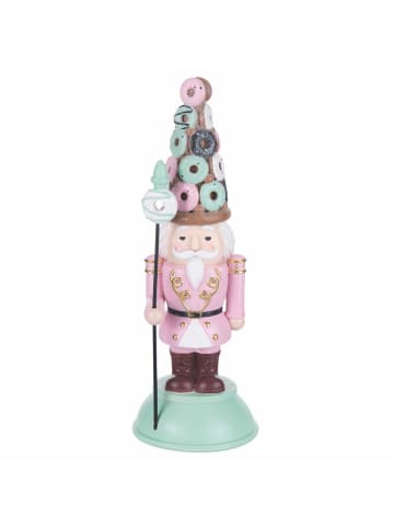 Villa d´Este Figurka dekoracyjna "Nutcracker" w kolorze jasnoróżowo-turkusowym - dł. 22 cm