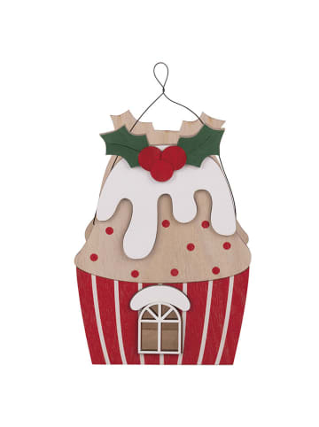 Villa d´Este Aufbewahrungsbox ''Cupcake'' in Beige/ Rot - (B)14,5 x (H)20 x (T)9 cm