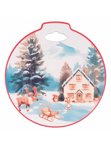 Villa d´Este Dekokachel ''Winter Vintage'' in Bunt - Ø 21 cm
