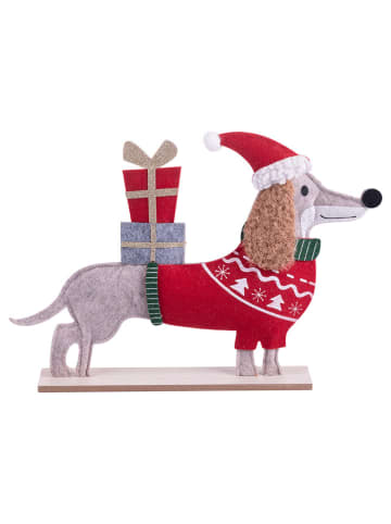 Villa d´Este 4er-Set: Dekoaufsteller ''Natalotto'' in Grau/ Rot