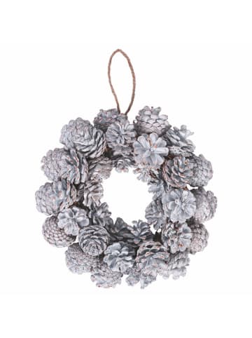 Villa d´Este Dekokranz ''Pinecone'' in Weiß - Ø 28 cm