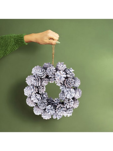 Villa d´Este Dekokranz ''Pinecone'' in Weiß - Ø 28 cm