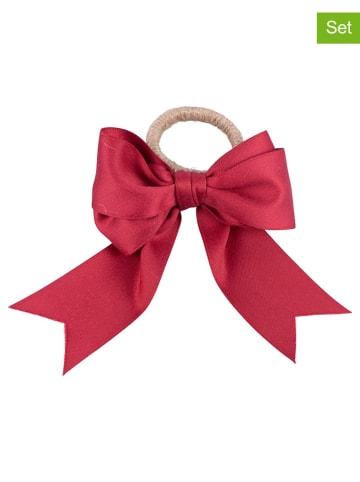 Villa d´Este 6er-Set: Serviettenringe ''Xmas Fiocchi'' in Rot - Ø 4,5 cm