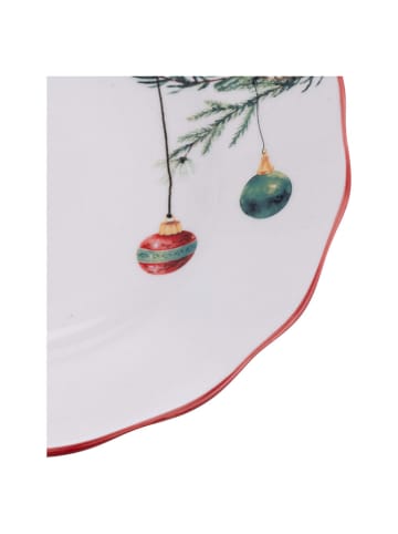 Villa d´Este 6-delige set: soepborden "Rametto" wit/groen/rood - Ø 22,5 cm