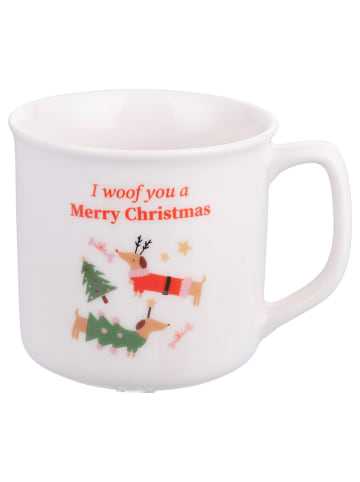 Villa d´Este Kubki jumbo (3 szt.) "Natalotto" w kolorze biało-czerwono-błękitnym - 360 ml