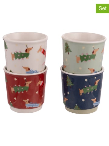 Villa d´Este 4-delige set: koffiebekers "Natoletto" meerkleurig - 100 ml