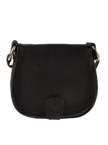 ORE10 Leren schoudertas zwart - (B)17 x (H)19 x (D)6 cm