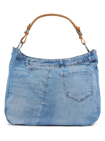 ORE10 Handtas "Mams" blauw/lichtbruin - (B)33 x (H)28 x (D)14 cm