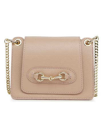 ORE10 Leren schoudertas "Limas" beige - (B)20 x (H)15 x (D)8 cm