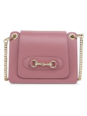 ORE10 Leder-Umhängetasche "Limas" in Rosa - (B)20 x (H)15 x (T)8 cm