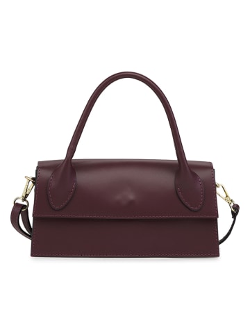ORE10 Leren handtas "Loman" bordeaux - (B)22 x (H)18 x (D)8 cm