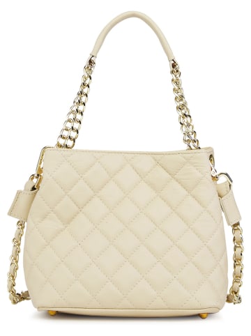 ORE10 Leren handtas "Risa" crème - (B)24 x (H)21 x (D)14 cm