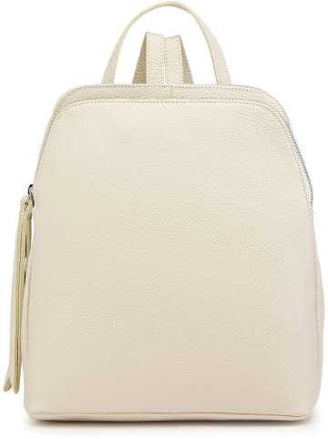 ORE10 Leren rugzak "Olow" wit - (B)30 x (H)33 x (D)16 cm