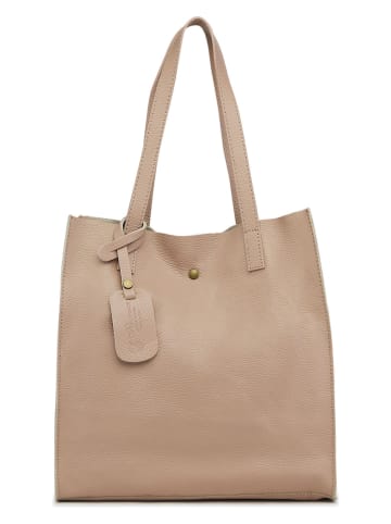 ORE10 Leren schoudertas "Ortega" lichtroze - (B)33 x (H)38 x (D)15 cm