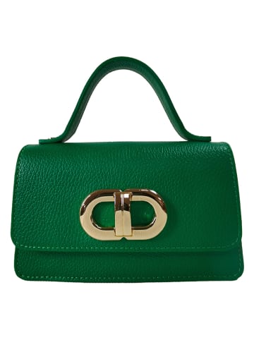 ORE10 Leren handtas "Saver" groen - (B)20 x (H)20 x (D)7 cm