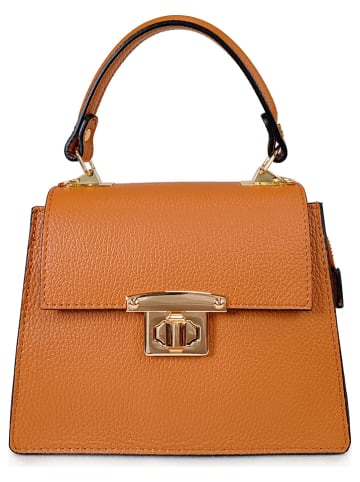 ORE10 Leder-Henkeltasche "Irest" in Hellbraun - (B)22 x (H)17 x (T)10 cm