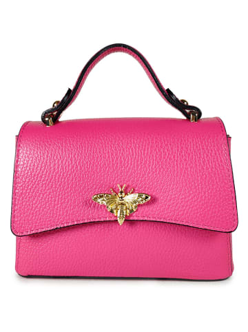 ORE10 Leren handtas "Maras" roze - (B)20 x (H)13 x (D)7 cm