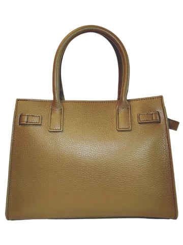 ORE10 Leder-Henkeltasche "Waser" in Braun - (B)28 x (H)20 x (T)13 cm