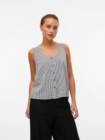 Vero Moda Top in Dunkelblau/ Weiß