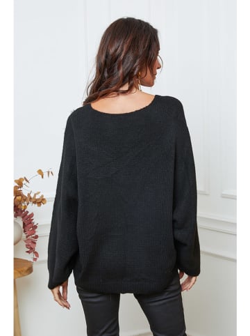 So Cachemire Pullover "Adandine" in Schwarz/ Beige