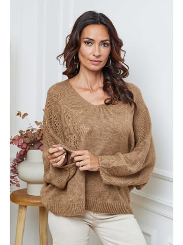 So Cachemire Trui "Arobaz" lichtbruin